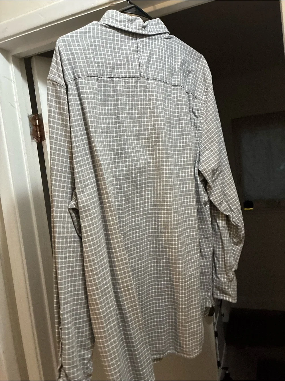 Banana Republic Gray Windowpane Button-Down Shirt